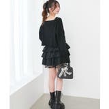 ウエストリブ裾レースフリルミニスカート | MAJESTIC LEGON  | 詳細画像3 