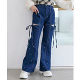 スリットビジューフレアデニムパンツ | MAJESTIC LEGON  | 詳細画像1 