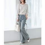 スリットビジューフレアデニムパンツ | MAJESTIC LEGON  | 詳細画像10 