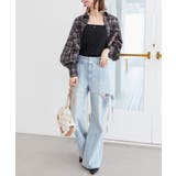 スリットビジューフレアデニムパンツ | MAJESTIC LEGON  | 詳細画像5 