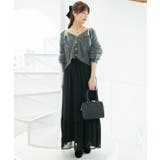 ブラック | バイカラーリボンキャミワンピース | MAJESTIC LEGON 