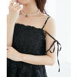 ブラック | フラワーチュールミニキャミワンピ | MAJESTIC LEGON 