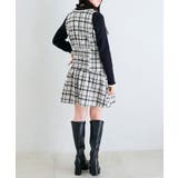 フロントリボンチェックミニジャンスカ | MAJESTIC LEGON  | 詳細画像4 