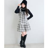 アイボリー柄 | フロントリボンチェックミニジャンスカ | MAJESTIC LEGON 
