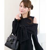 ビジューリボンニットミニワンピース | MAJESTIC LEGON  | 詳細画像50 