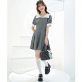 衿配色ミニワンピース | MAJESTIC LEGON  | 詳細画像10 