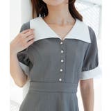 衿配色ミニワンピース | MAJESTIC LEGON  | 詳細画像16 