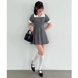 衿配色ミニワンピース | MAJESTIC LEGON  | 詳細画像18 