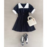 衿配色ミニワンピース | MAJESTIC LEGON  | 詳細画像22 