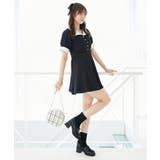 衿配色ミニワンピース | MAJESTIC LEGON  | 詳細画像3 