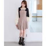 ベージュ | ショルダーリボンミニワンピース | MAJESTIC LEGON