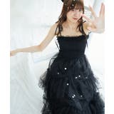 ブラック | パールチェーンキャミワンピース | MAJESTIC LEGON 