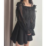 袖異素材ミニワンピース | MAJESTIC LEGON  | 詳細画像4 