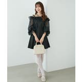 袖異素材ミニワンピース | MAJESTIC LEGON  | 詳細画像7 