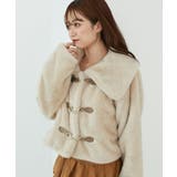 ベージュ | ビット付きフワフワショートコート | MAJESTIC LEGON 