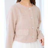 ピンク | ツイードフリンジジャケット | MAJESTIC LEGON 