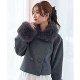 Ｃ／グレー | ∞マルチwayフェイクファー付ショートコート | MAJESTIC LEGON 