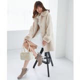 ピンクベージュ | 7wayファー×ビジューコート | MAJESTIC LEGON 