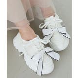 アイボリー | 2WAYリボンビジュースニーカー | MAJESTIC LEGON 