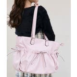 ピンク | ギャザーリボントートバッグ | MAJESTIC LEGON 