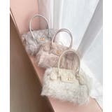 アイボリー | キルティングフラップファーバッグ | MAJESTIC LEGON 