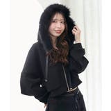 ブラック | 2wayフェイクファーラメパーカー | MAJESTIC LEGON 