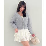 L／グレー | ビジューマシュマロカーディガン | MAJESTIC LEGON 