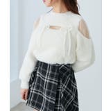 デコルテオープンシアーショルダーニット | MAJESTIC LEGON  | 詳細画像7 