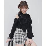 ブラック | ビッグリボンチェーン付きニット | MAJESTIC LEGON 