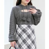 ポンポン付きフードケーブルニット | MAJESTIC LEGON  | 詳細画像23 