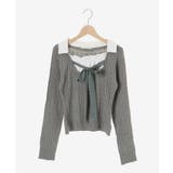 チェックリボンレイヤードライクニット | MAJESTIC LEGON  | 詳細画像27 