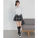 ブラック柄 | ボックスプリーツフレアミニスカパン | MAJESTIC LEGON