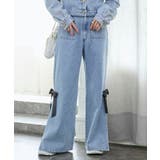 サイドリボンビジューデニムパンツ | MAJESTIC LEGON  | 詳細画像1 