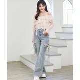 スリットビジューフレアデニムパンツ | MAJESTIC LEGON  | 詳細画像10 