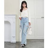 スリットビジューフレアデニムパンツ | MAJESTIC LEGON  | 詳細画像14 