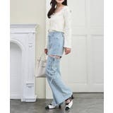 スリットビジューフレアデニムパンツ | MAJESTIC LEGON  | 詳細画像15 