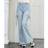 スリットビジューフレアデニムパンツ | MAJESTIC LEGON  | 詳細画像17 