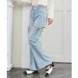 スリットビジューフレアデニムパンツ | MAJESTIC LEGON  | 詳細画像18 