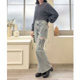 スリットビジューフレアデニムパンツ | MAJESTIC LEGON  | 詳細画像34 