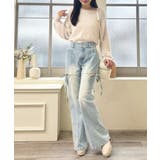 スリットビジューフレアデニムパンツ | MAJESTIC LEGON  | 詳細画像36 