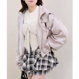 サテンショートフードブルゾン | MAJESTIC LEGON | 詳細画像13