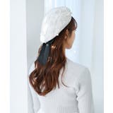 アイボリー | パール×リボンツイードベレー帽 | MAJESTIC LEGON 