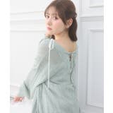 レースアップスカシ柄ミディカーデ | MAJESTIC LEGON | 詳細画像16