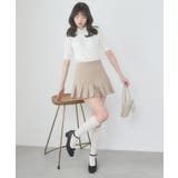 ベージュ | アソートヘムプリーツミニスカパン | MAJESTIC LEGON