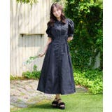 ブラック | サイドレースアップシャツワンピース | MAJESTIC LEGON