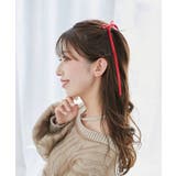 レッド | アンニュイリボンヘアピンセット | MAJESTIC LEGON 