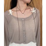 ブラウン | クリアハートコードネックレス | MAJESTIC LEGON 