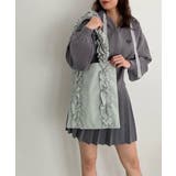 サックス | ボリュームフリルハンドルトート | MAJESTIC LEGON 