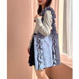 ブルー | ボリュームフリルハンドルトート | MAJESTIC LEGON 