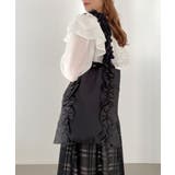 ブラック | ボリュームフリルハンドルトート | MAJESTIC LEGON 